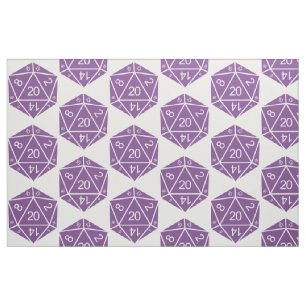 Tecido roxo dos dados D20
