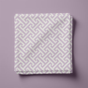 Tecido Roxo Lilás Padrão Chave Grega