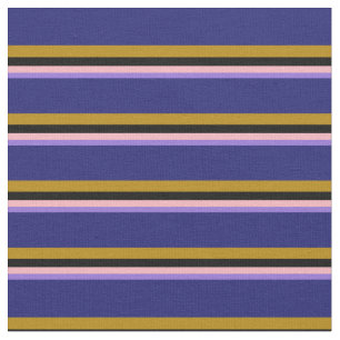 Tecido Roxo, Rosa claro, Preto, Dourado Escuro e Azul