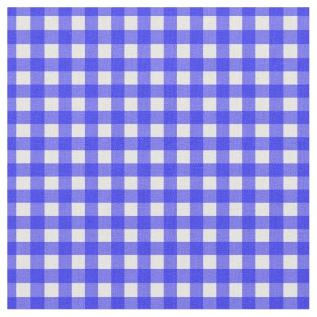 Tecido Royal Blue Checked Gingham para tampas de latas do (Detalhe)