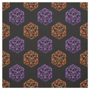 Tecido RPG Dice Leitor de Roleano de Halloween Laranja