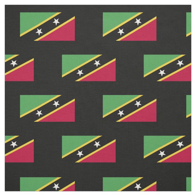 Tecido Rua. Bandeira de Kitts e Nevis (Modelo)