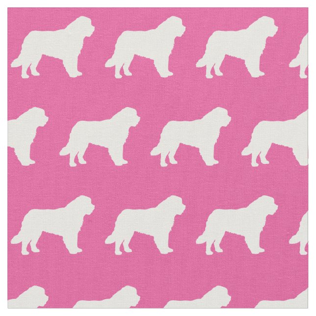 Tecido Rua Bernard Dog Silhouette Pet Pink (Detalhe)
