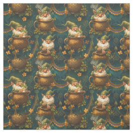 Tecido Rua Patrick Gnomo Pote Dourado 4 Leaf Clover Stand