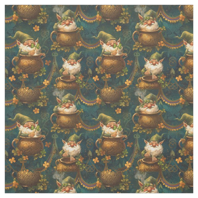 Tecido Rua Patrick Gnomo Pote Dourado 4 Leaf Clover Stand (Modelo)