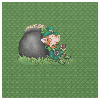 Tecido Rua, Pote do Dia de Patrick Leprecaun, Dourado