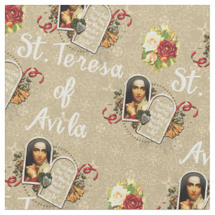 Tecido Rua Teresa de Avila Santo católica Therese - Gerar