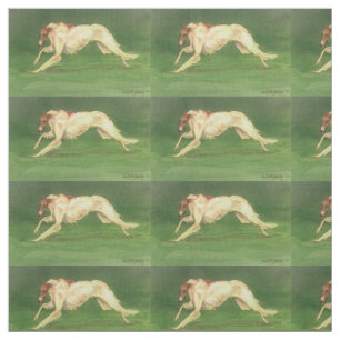 Tecido Running da arte do cão do Borzoi
