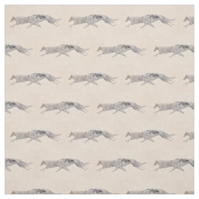 Tecido Russo de Arte de Lobo-cão (Modelo)