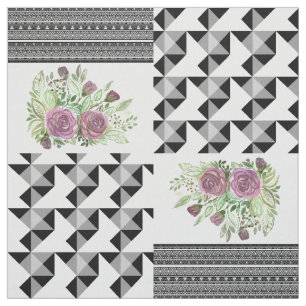 Tecido Russo, retalhos, rosas