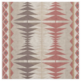 Tecido Rust Red Taupe Beige Dark Brown Arte Tribal