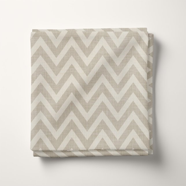 Tecido Rustic Linen Beige e Taupe Chevron (Criador carregado)