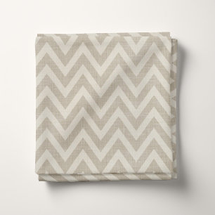 Tecido Rustic Linen Beige e Taupe Chevron