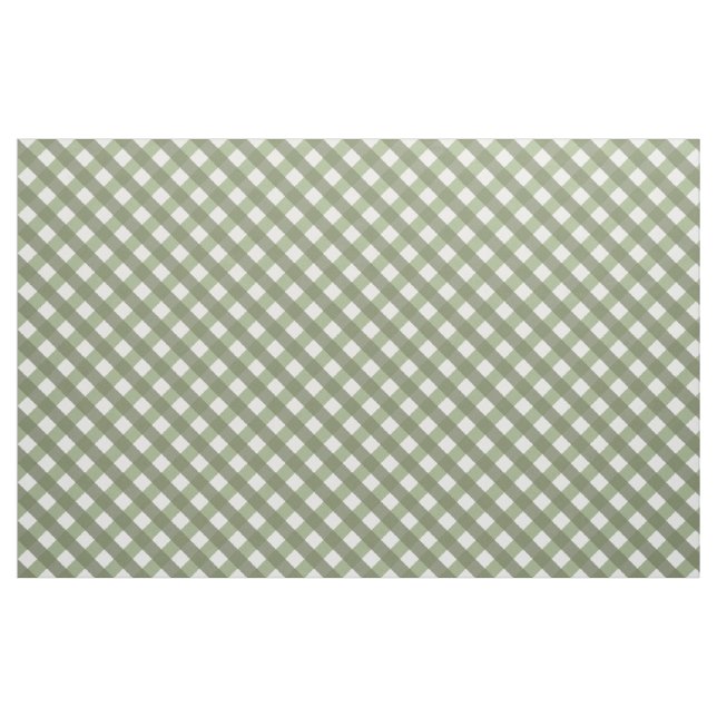 Tecido Sage Green Gingham Patternado (Fat Quarter)