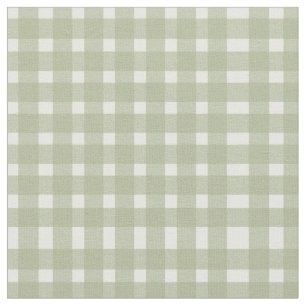 Tecido Sage Green White Gingham Patterno