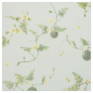 Tecido Sage Macio Mini Melancia Botânico Aquarela