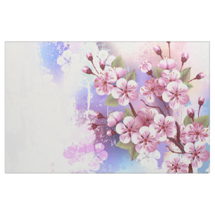 Tecido Sakura rosa no fundo da pintura