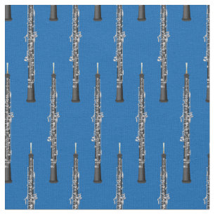 Tecido Sala de Músicos Oboe Azul