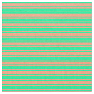 Tecido Salmão claro e faixas verdes