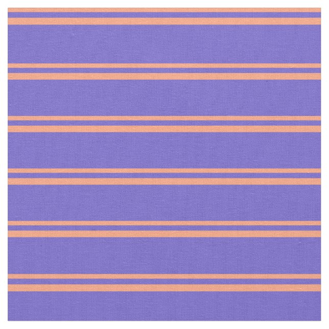 Tecido Salmão Claro e Franco Azul Padrão Striped (Detalhe)