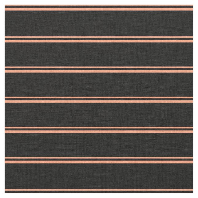 Tecido Salmão Claro e Padrão Striped/Links Pretos (Detalhe)