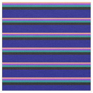 Tecido Salmão claro, roxo, ciano escuro, preto e azul