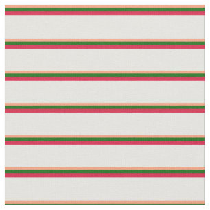 Tecido Salmão Claro, Verde Escuro, Padrão Crítico e Branc