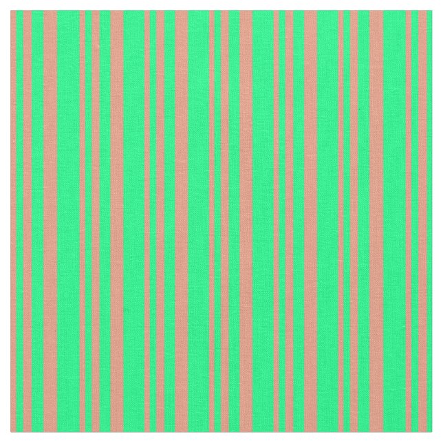 Tecido Salmão Escuro e Faixa Verde Colorida (Detalhe)
