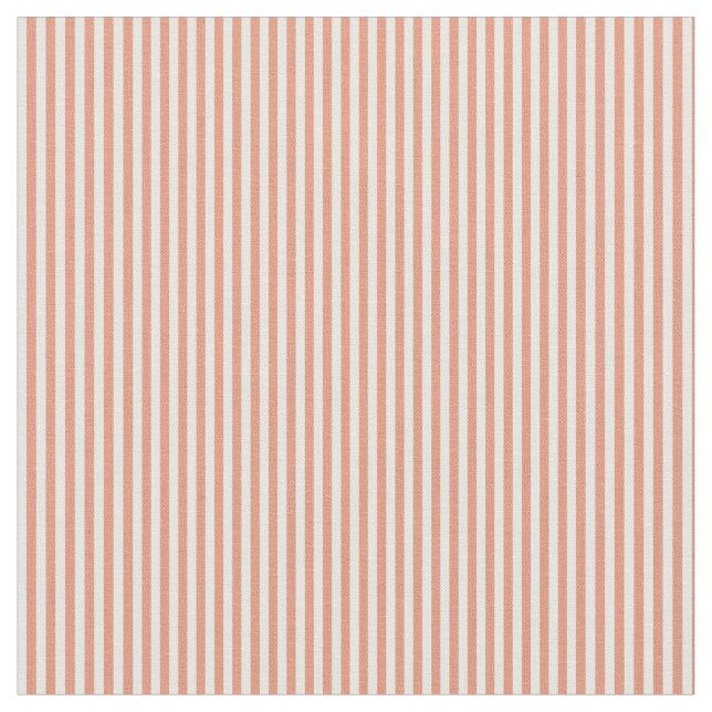 Tecido Salmão Escuro e Padrão Branco de Stripes (Detalhe)