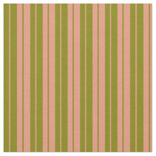 Tecido Salmão Escuro e Padrão Verde Vinculado/Striped