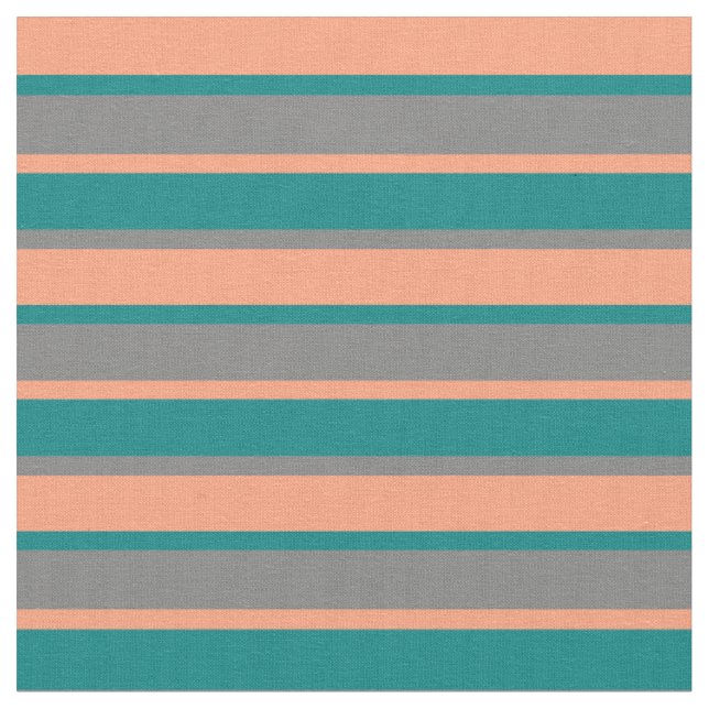 Tecido Salmão Leve, Teal E Cinzas Coloridos (Detalhe)