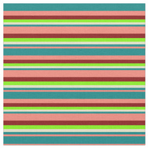 Tecido Salmão, Teal, Goldenrodo Pálido, Verde e Maroon