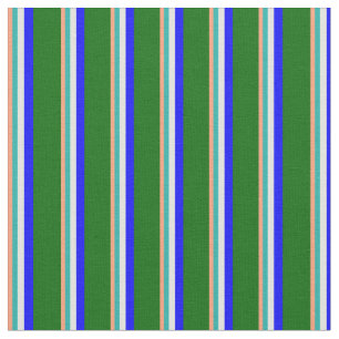 Tecido Salmão, Verde-claro-mar, ciano, azul e verde-escur