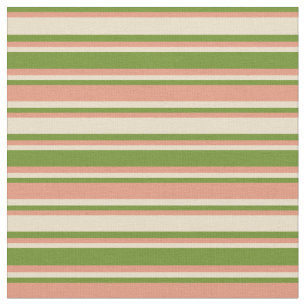 Tecido Salmão Verde, Escuro e Stripes de Tom