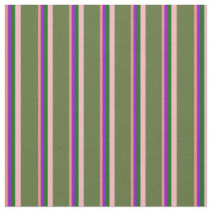 Tecido Salmão, Violeta, Verde, Rosas claro e Verde Azul