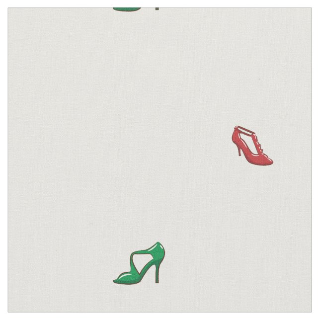 Tecido saltos vermelhos e verdes (Detalhe)