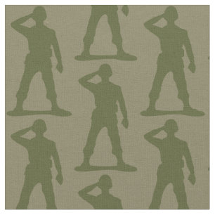 Tecido Saluting Soldier Camo Green Silhouette