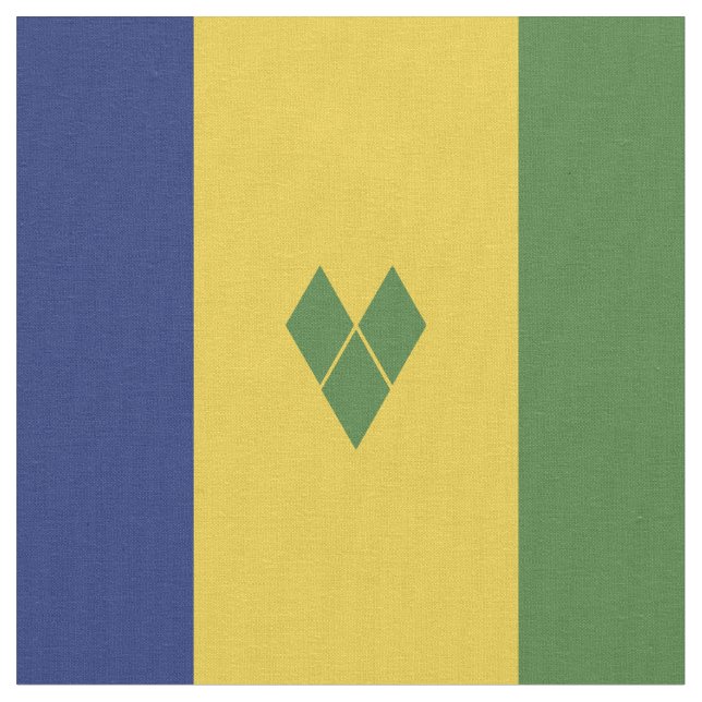 Tecido Santo Vincent e bandeira das Granadinas (Detalhe)
