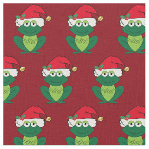 Tecido Sapo de Natal Vermelho