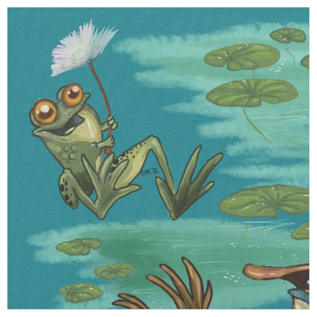 Tecido Sapos Chill Summer (Detalhe)