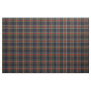 Tecido Sargent/algodão penteado de Stewart Tartan preto