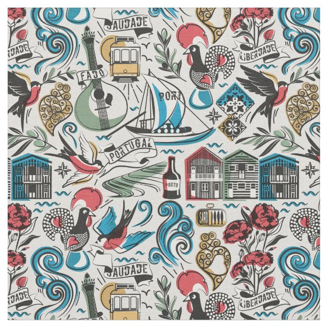 Tecido Saudade // motivos populares de Portugal (Detalhe)