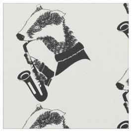 Tecido Saxofone negro e branco embaçador personalizado