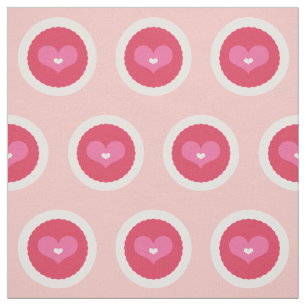 Tecido Scalloped dos namorados do amor do rosa do