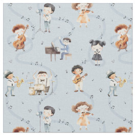 Tecido School Music Band Note Sign Blue