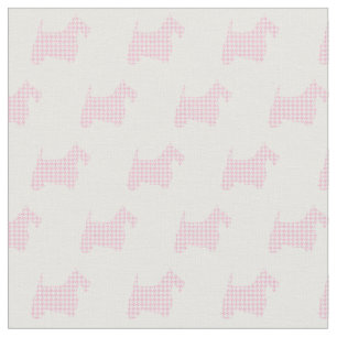 Tecido Scotties cor-de-rosa de Houndstooth