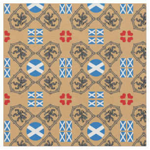 Tecido Scottish Flag & Lion, fashion Hearts /Scotland