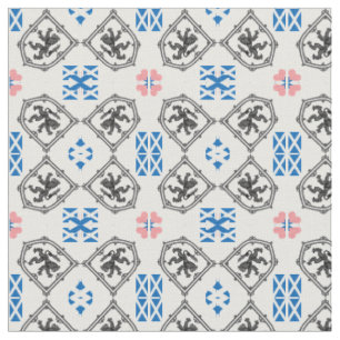 Tecido Scottish Flag & Lion Hearts, Scotland fashion IND