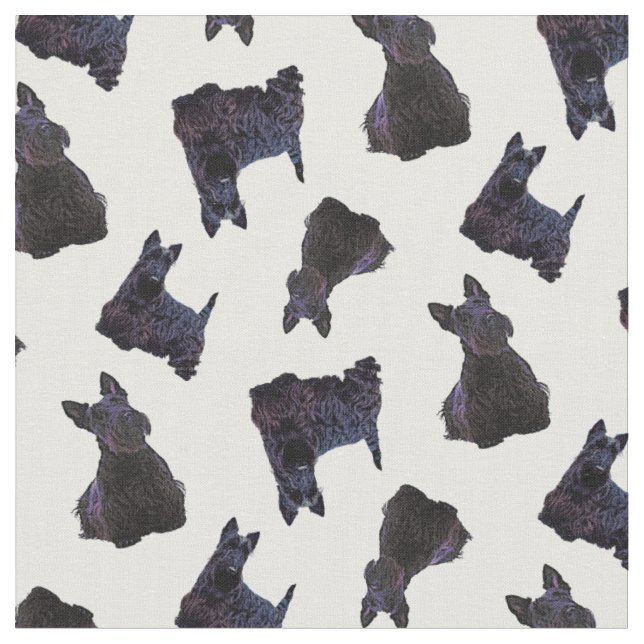 Tecido Scottish Terrier black sat/stand/zaz PNG (Detalhe)