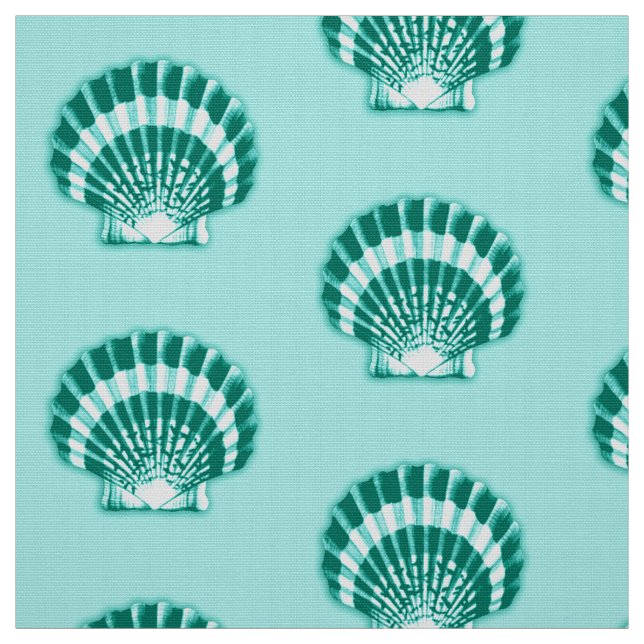 Tecido Sea Shell - Turquesa e Aqua (Modelo)
